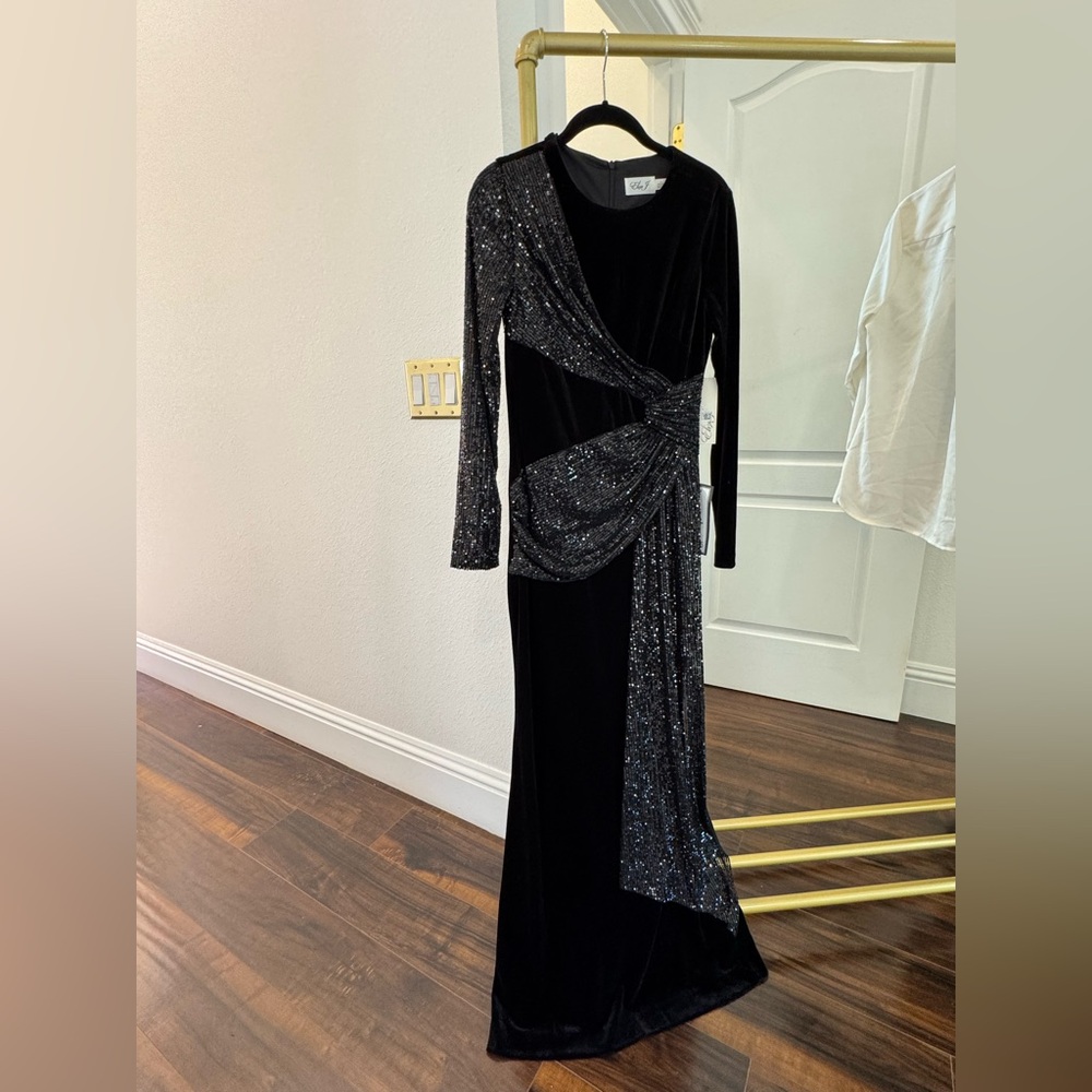 Eliza J Black Long Sleeve Dress